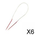 thumbnail image 1 of 6x Pin de Tejer con Cable Circular, Accesorios de Tejido Liso, Herramientas de Tejer Profesionales, Pin de Punto para Mangas, Suéter Y Manta para Adul 6 piezas, 1 of 10