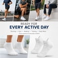 thumbnail image 6 of Men’s 5-Pack Cushioned Athletic Grey Crew Socks – Breathable, Moisture-Wicking, Anti-Odor & Durable Sport Socks for Running, Hiking, Training, 6 of 9