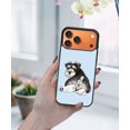 thumbnail image 5 of WIRESTER Shockproof Soft Rubber Cover Case for Apple iPhone 17 Pro Max 6.9" 2025, Schnauzer Dog Butt Looking Back On Light Blue Background, 5 of 5