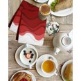 thumbnail image 4 of Red Ombre Stripes Kitchen Dish Towels for Drying Dishes Set of 2, Modern Abstract Sea Waves Aesthetic Waffle Weave Microfiber Hand Tea Bathroom Towels Quick Dry & Absorbent Towel 15.7x23.6, 4 of 7
