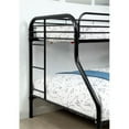 thumbnail image 2 of Metal Twin Over Full Bunk Bed with Attached Two Side Ladder, Black, 2 of 3