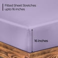 thumbnail image 3 of Royale Linens Fitted Sheet Twin - Ultra Soft 1800 Brushed Microfiber - Hotel Luxury Bottom Sheets - Wrinkle Free & Fade Resistant - Deep Pocket Fitted Sheet Only (Twin, Lavender), 3 of 10