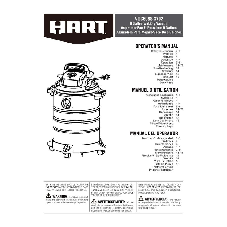 HART Gallon Peak HP Stainless Steel Wet/Dry Vacuum, VOC608S, 55 OFF