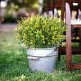 thumbnail image 4 of Zukuco 8 Bundles Outdoor Artificial Lavender Fake Flowers UV Resistant Shrubs, Faux Plastic Greenery for Indoor Outside decoration (Yellow), 4 of 7