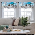 thumbnail image 4 of LALILO Kitchen Curtain Valance Winter Nature Rod Pocket Window Curtain 52"x 18" Set of 2, 4 of 7