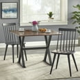 thumbnail image 5 of TMS Rustic Extendable Rectangular Dining Table, Walnut and Black Finish, 5 of 5