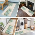 thumbnail image 5 of Teal Weeping Floral 2'x6' Runner Rugs for Hallway Kitchen Bedside Non Slip, Spring Summer Pastoral Flowers Rustic Entryway Rug Runners with Rubber Backing, Long Carpet Runner for Laundry Room, 5 of 8