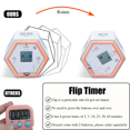 thumbnail image 2 of Hexagon Flip Timer with Mute & Alarm Function- Kitchen Timer Easy to Use -Time Management Pomodoro Timer for Kids White, 2 of 5