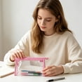 thumbnail image 3 of Clear Pencil Case, Transparent Single Compartment Stationery Organizer Pouch for Exams School Office Supplies Organization with Secure Zipper Closure, Yellow, 3 of 5
