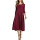 thumbnail image 2 of Sonducket Vestido de mujer Cuello Otoño Vestido de mujer Traje de cuello Media manga Vestido de columpio grande Vestidos Vino rojo METRO Sonducket AP003182-50, 2 of 6