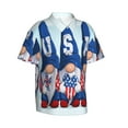 thumbnail image 2 of Daiia Cute Gnomes in USA Hawaiian Shirt for Men Gentle Cotton Regular Short Sleeve Casual-XX-Large, 2 of 9
