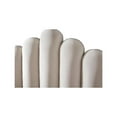 thumbnail image 4 of Meridian Furniture Lily Solid Wood and Tufted Velvet King Bed in Cream, 4 of 7