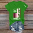 thumbnail image 4 of Womens Shirts Summer 250Th Anniversary Usa for Women 17762026 Patriotic American Flag V Neck T July 4Th Graphic Tee 250 Anniversary Usa Shirt Women Green M, 4 of 8
