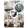 thumbnail image 4 of Cloth Napkins 1 Piece - 20x20 Inches, Marble Navy Blue Washable Reusable Table Napkins, Abstract Gold White Brick Stone Motif Soft & Absortbent Dining Napkin for Party Wedding Hotel Restaurant, 4 of 8