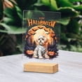 thumbnail image 2 of Mummy Maltese Happy Halloween with Pumpkins Bats Spooky Fun Acrylic Plaque Sign Ashwood Base Maltese Dog Lover Gifts Idea Home Desk Decor - 00019, 2 of 5