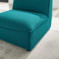 thumbnail image 4 of Sofa Middle Chair, Fabric, Teal Blue, Modern Contemporary Urban Design, Living Lounge Room Hotel Lobby Hospitality, 4 of 8