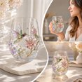 thumbnail image 6 of SLYNSHome Glass Cup with Exquisite Floral and Wildlife Details, Large Capacity Stemless Tumbler for Water Tea and Daily Beverages,Animals and Nature Themed, 6 of 8