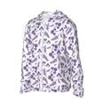 thumbnail image 2 of Pofeuu Lavender Flowers Print Sun Protection Outdoor Lightweight Full Zip UV Cooling Hoodie Long Sleeve Summer Clothing for Outdoor Hiking-3X-Large, 2 of 5