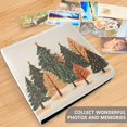 thumbnail image 4 of FORMRS 3 Ring Photo Album 4"x6" Self Adhesive Large Capacity PU Leather Cover, Brown Christmas Trees, 4 of 8