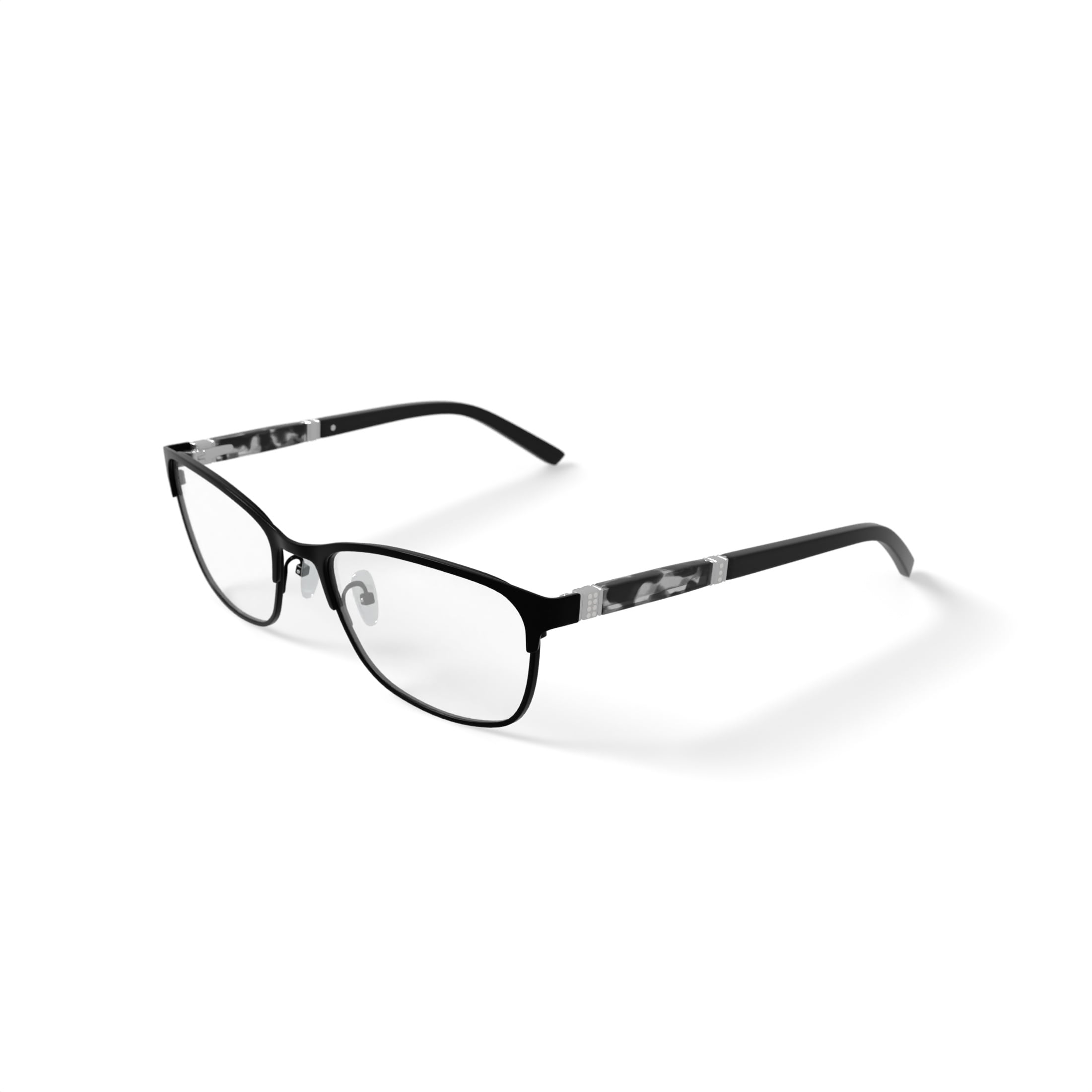 Walmart Women's 0413 Square Prescription Eyeglasses with Case, Black