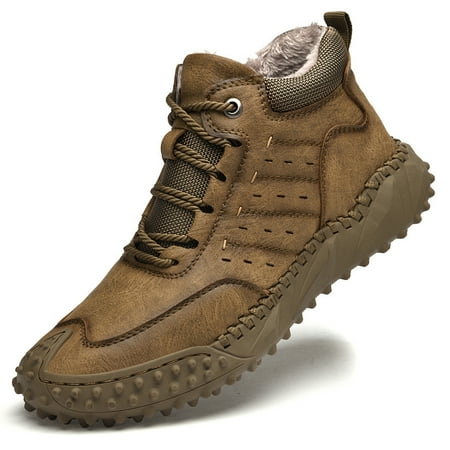 

Plus Size Men s High Top Hiking Shoes Non-slip Climbing Boots For Winter Outdoor