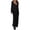 Black, variant on Crochet Maxi Dresses For Women See Through Knit Long Dress Long Sleeve V Neck Cut Out Mesh Side Split Cover Ups Backless Beach Bikini Swimsuit Dresses Fall Dress