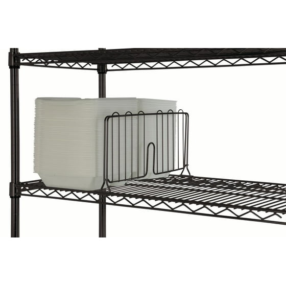 12" Wide Black Wire Shelf Divider