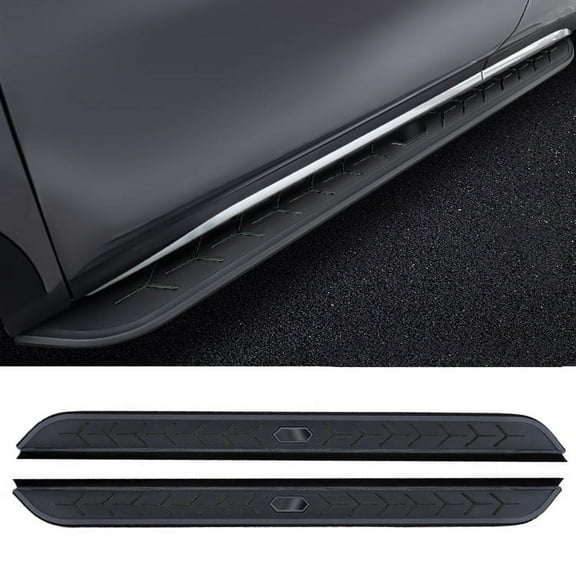 2 pcs Accessories fit for Hyundai Palisade 2020-2025 Running Board Aluminium Side Step Nerf bar (with Brackets) Black&Black pattern