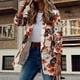thumbnail image 1 of Puntoco Chaquetas para mujer Estampado de flores Negocio Turn Down Suit Abrigo de manga larga Prendas de abrigo Selecciones de flash Puntoco Puntoco-5218, 1 of 9