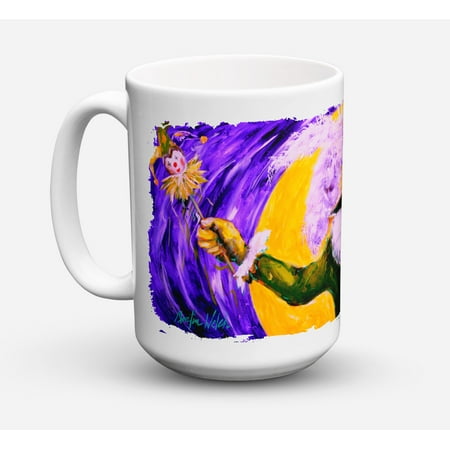 Mardi Gras Hey Mister Dishwasher Safe Microwavable Ceramic Coffee Mug 15 ounce