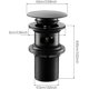 thumbnail image 2 of Desagüe de lavabo con rebosadero, desagüe de lavabo con válvula emergente, desagüe de lavabo de baño negro, desagüe de lavabo universal (negro), 2 of 5
