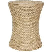 Oriental Furniture Rush Grass Stool, Natural color, indoor item, decorative and practical use, Rush Grass