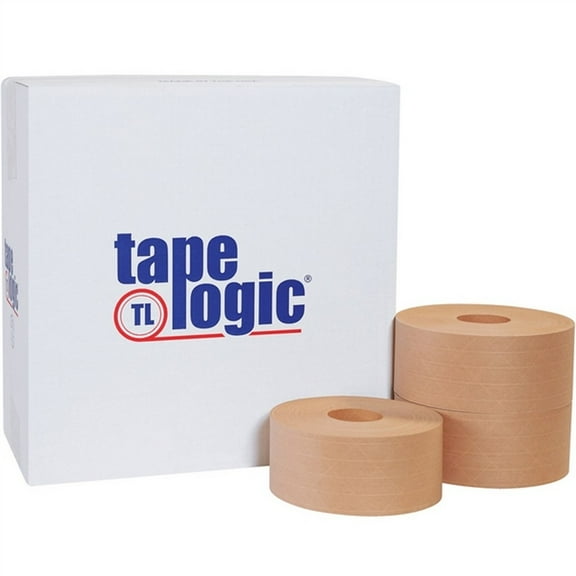 Tape Logic #7500 Non Reinforced Water Activated Tape 3" x 375 ft Roll (8 Roll/Case)