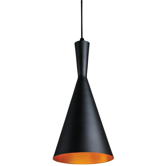 SUNLITE E26 7" Cone Matte Black Pendant Light Fixture