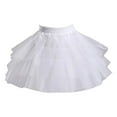 thumbnail image 1 of Petticoat Infantil Falda Tul Niña Crinolina Elástica Enagua Flexible Portátil sin Alambres Tela Suave para Trajes Ballet Bodas Cosplay Apto para Niñas Presentaciones Fiestas Blanco M, 1 of 7