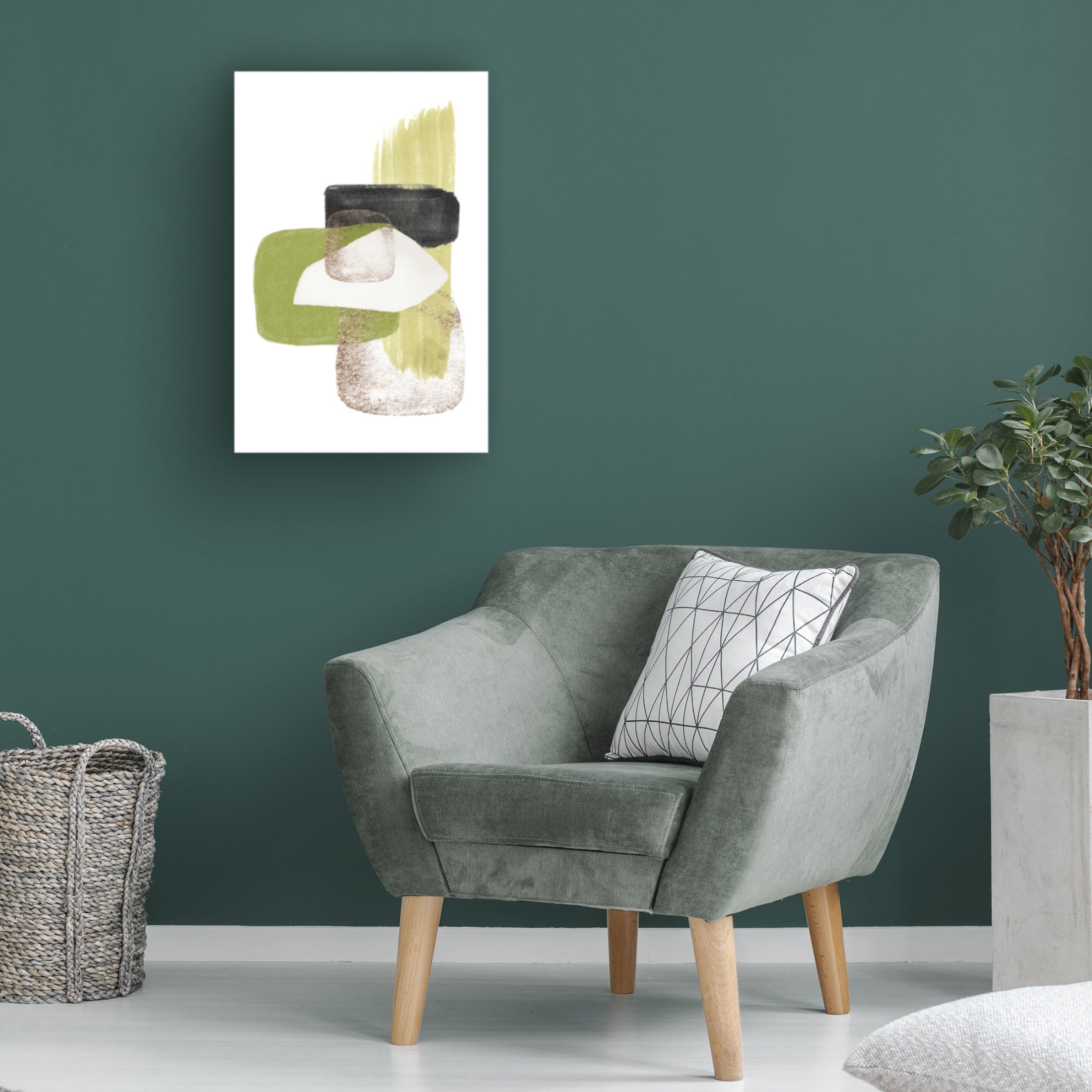 Trademark Fine Art Sally Ann Moss Green Dream 1 Canvas Wall Art