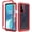 Red, variant on Allytech for OnePlus Nord N200 5G Case and Cover, Rugged PC Front Cover + Soft Silicone Non-Slip Back Hybrid Shockproof Bumper Clear Case for OnePlus Nord N200 5G 6.49" 2021, Red