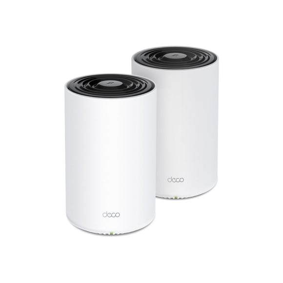TP-Link Deco X80 V1 - Wireless router - (2 routers) - up to 5,500 sq.ft - mesh 2-port switch - 1GbE, 2.5GbE - WAN ports: 2 - Wi-Fi 6 - Dual Band