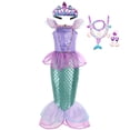 thumbnail image 3 of Mermaid Dress for Girls Charm Princess Cosplay Little Mermaid Ariel Costume for Kids Birthday Carnival Party Halloween Clothing, 3 of 5