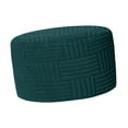 thumbnail image 3 of jicheng Round Ottoman Storage Cover, Thick Foot Stool Cover, Stretch Ottoman Slipcover for Living Room Green, 3 of 9