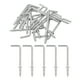 thumbnail image 1 of Ganchos en ángulo recto Uxcell, 40 piezas, ganchos en forma de L de 2" con tornillo, ganchos de tornillo en ángulo recto, ganchos de metal en ángulo recto, plateado, 1 of 7