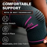 Support de manchon de compression de genou UFlex Athletics pour la course à pied, le jogging, le sport, le soulagement des douleurs articulaires, l'arthrite et la récupération des blessures - Taill