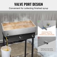 thumbnail image 6 of VEVOR Maple Syrup Evaporator Pan, 47 Gallon, 683 Cups of 8.8oz Maple Syrup, Flat Evaporator Pan with Thermometer, 1 Valve and 3 Heating Methods, Stainless Steel Maple Syrup Pan for Home, Outdoor, 6 of 9