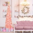 thumbnail image 2 of Árbol de Navidad HMASYO desplegable 1,5 m oropel rosa, 2 of 9