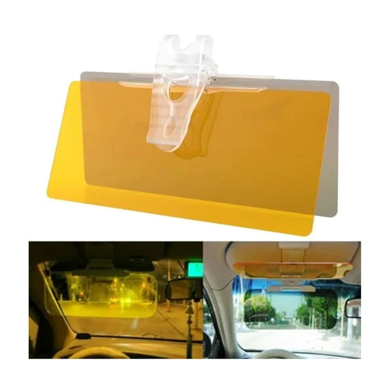TV Time Direct -Easy Vision Day Night HD Sun Visor Blocker Reduces Glare  Secure All Vehicle- Yellow 
