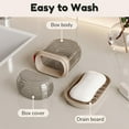 thumbnail image 2 of Travel Soap Case, Portable Soap Container with Lid, Efficient Drainage and Leak-Proof Travel Soap Container for for Bathroom, Shower, Home, Gym, School, Camping, Vacation, Outdoor, 2 of 6