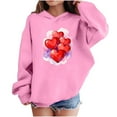 thumbnail image 1 of RXMEKW Heart Print Full-Zip Hooded Sweatshirt for Boys And Girls In Medium And Large With Pockets, 1 of 8