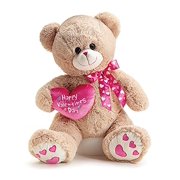 Large 25" Valentine Plush Teddy Bear with Happy Valentine Heart