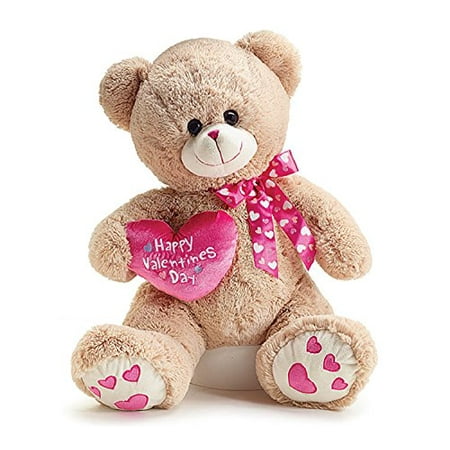 Large 25" Valentine Plush Teddy Bear with Happy Valentine Heart