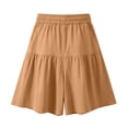 thumbnail image 2 of longantii Flowy Shorts,Lightweight Stretch Comfy Flowy Shorts for Women Ruffles Culottes Bloomease Skort Khaki 3XL, 2 of 8
